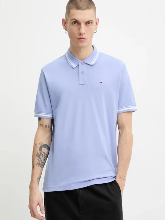 Zdjęcie produktu Tommy Jeans polo bawełniane niebieski