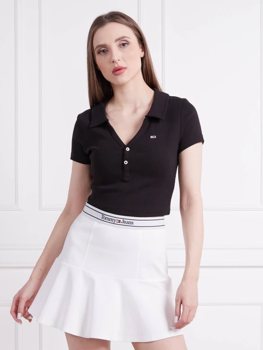 Zdjęcie produktu Tommy Jeans Polo | Cropped Fit czarny