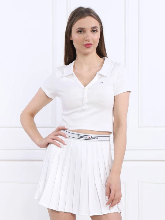 Zdjęcie produktu Tommy Jeans Polo | Cropped Fit biały