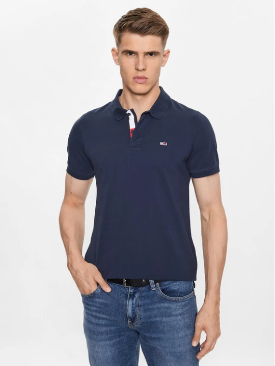 Zdjęcie produktu Tommy Jeans Polo DM0DM15370 Granatowy Slim Fit
