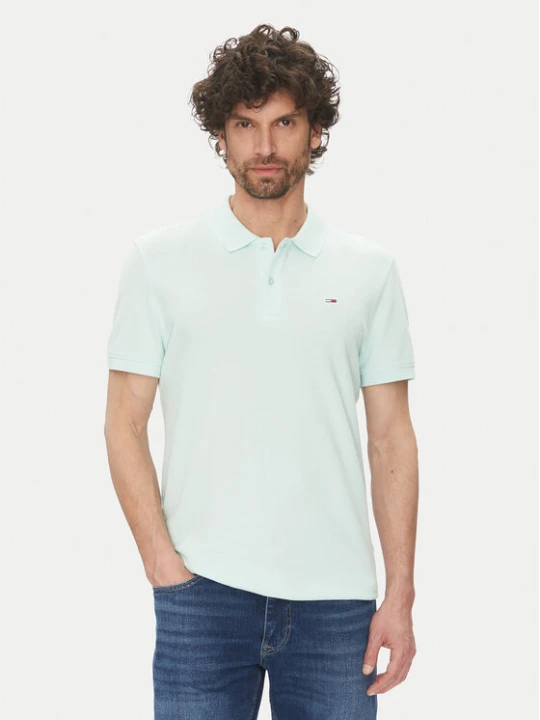 Zdjęcie produktu Tommy Jeans Polo DM0DM20226 Zielony Slim Fit