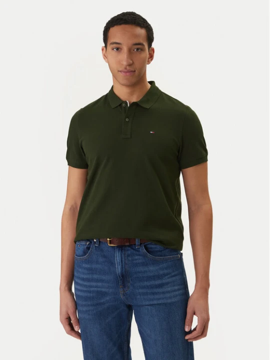 Zdjęcie produktu Tommy Jeans Polo DM0DM20676 Zielony Slim Fit