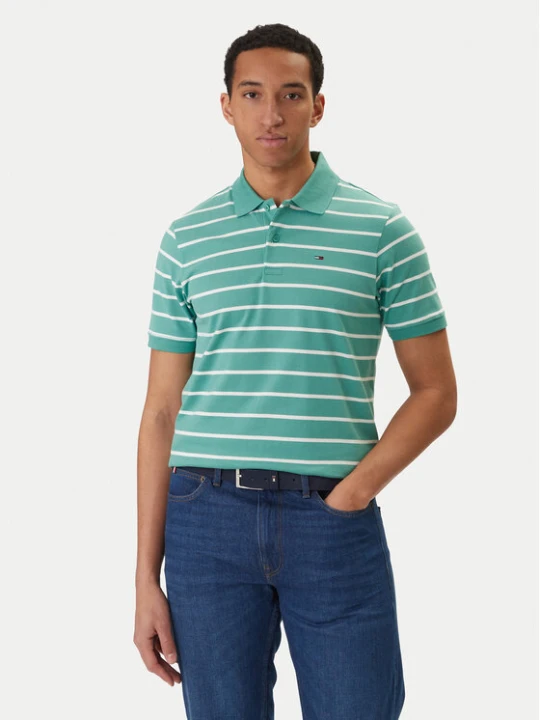 Zdjęcie produktu Tommy Jeans Polo DM0DM22708 Zielony Regular Fit