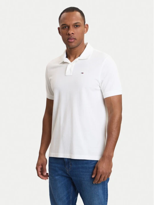 Zdjęcie produktu Tommy Jeans Polo DM0DM22711 Biały Regular Fit