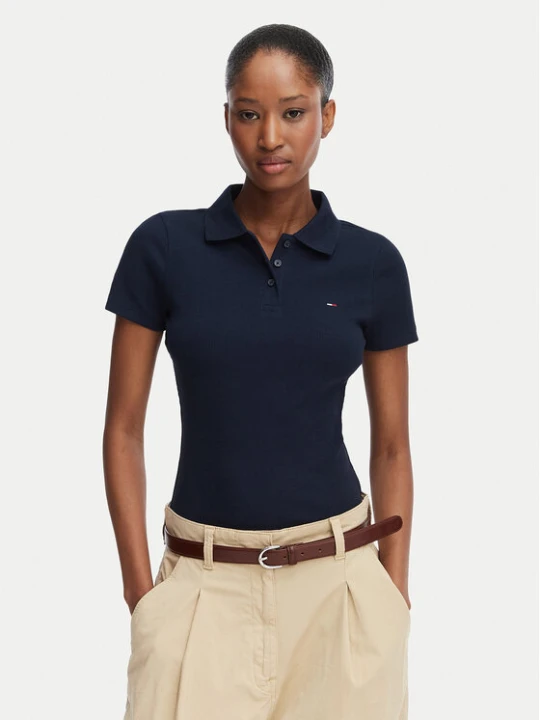 Zdjęcie produktu Tommy Jeans Polo DW0DW22327 Granatowy Slim Fit