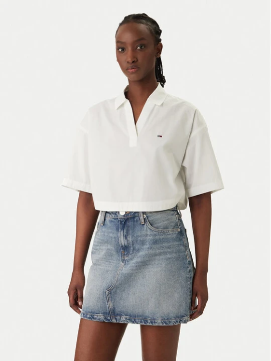 Zdjęcie produktu Tommy Jeans Polo DW0DW22596 Biały Relaxed Fit