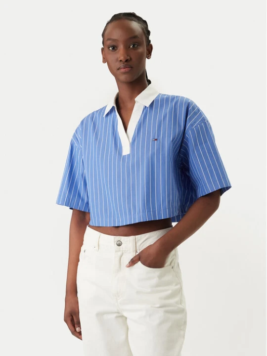 Zdjęcie produktu Tommy Jeans Polo DW0DW22596 Niebieski Relaxed Fit