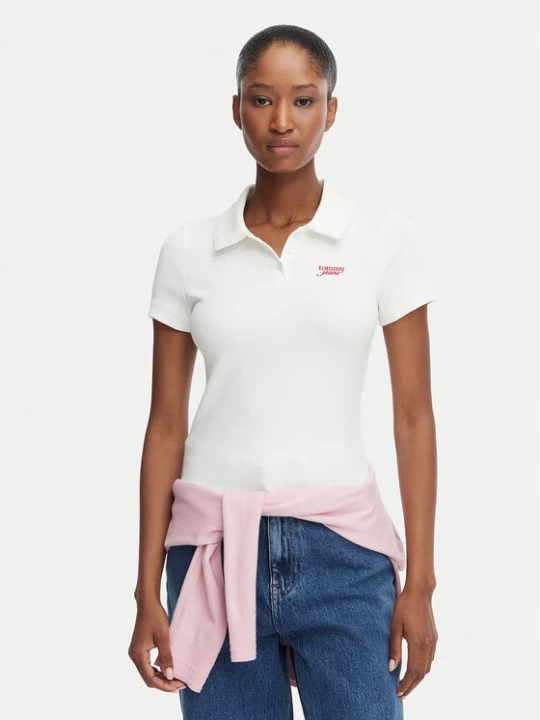 Zdjęcie produktu Tommy Jeans Polo DW0DW23140 Biały Regular Fit