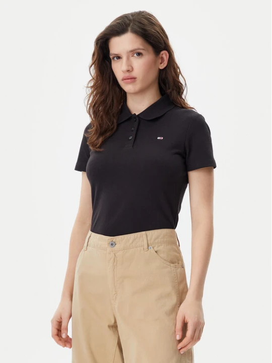 Zdjęcie produktu Tommy Jeans Polo Essential DW0DW20160 Czarny Slim Fit
