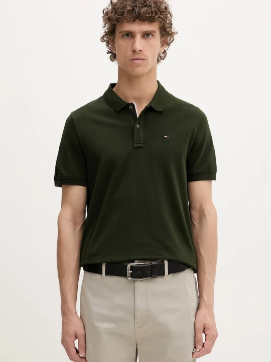 Zdjęcie produktu Tommy Jeans polo męskie bawełniane zielony