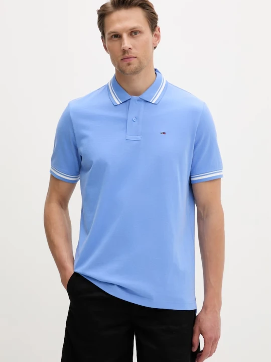 Zdjęcie produktu Tommy Jeans polo męskie bawełniane niebieski