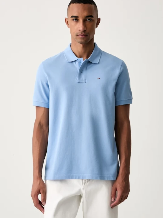 Zdjęcie produktu Tommy Jeans polo męskie bawełniane niebieski