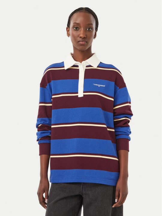 Zdjęcie produktu Tommy Jeans Polo Script Rugby DW0DW23303 Niebieski Relaxed Fit