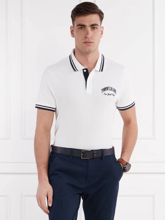 Zdjęcie produktu Tommy Jeans Polo TIPPING | Regular Fit biały