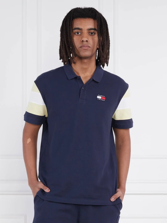Zdjęcie produktu Tommy Jeans Polo TJM RLX FABRIC MIX | Relaxed fit granatowy