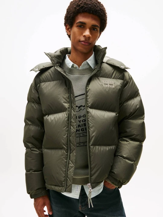 Zdjęcie produktu Tommy Jeans Puchowa kurtka ALASKA | Regular Fit zielony