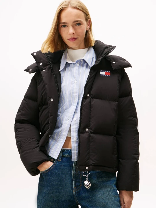 Zdjęcie produktu Tommy Jeans Puchowa kurtka ALASKA | Relaxed fit czarny