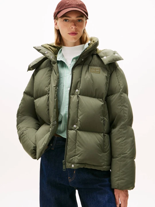 Zdjęcie produktu Tommy Jeans Puchowa kurtka ALASKA | Relaxed fit oliwkowy