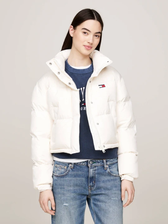 Zdjęcie produktu Tommy Jeans Puchowa kurtka | Cropped Fit biały