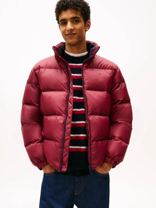 Zdjęcie produktu Tommy Jeans Puchowa kurtka Essential | Regular Fit bordowy