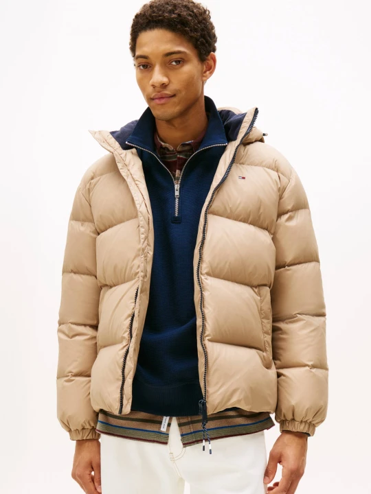 Zdjęcie produktu Tommy Jeans Puchowa kurtka Essential | Regular Fit beżowy