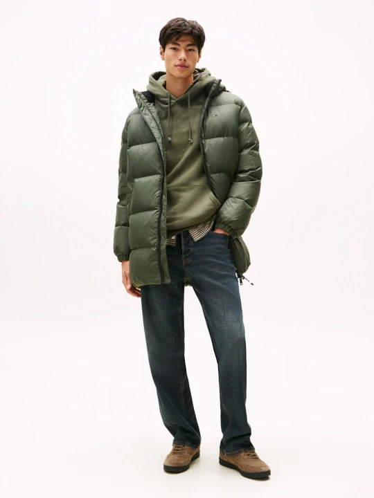 Zdjęcie produktu Tommy Jeans Puchowa kurtka Essential | Loose fit zielony