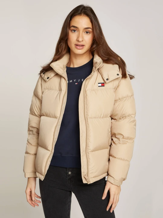 Zdjęcie produktu Tommy Jeans Puchowa kurtka | Regular Fit beżowy
