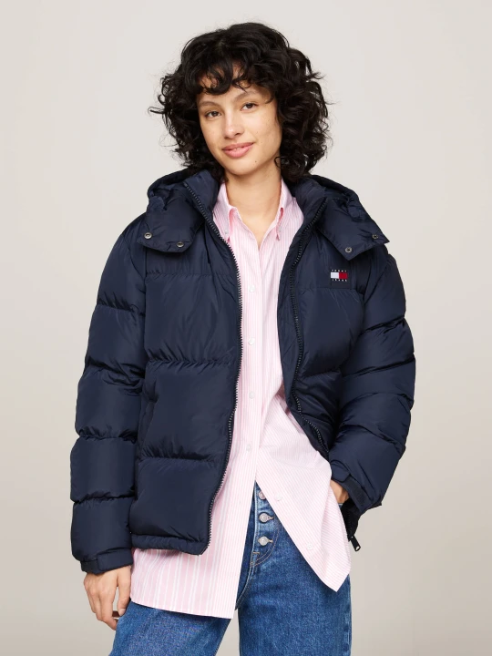 Zdjęcie produktu Tommy Jeans Puchowa kurtka | Regular Fit granatowy
