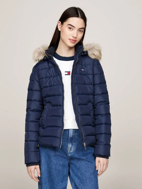 Zdjęcie produktu Tommy Jeans Puchowa kurtka | Slim Fit granatowy