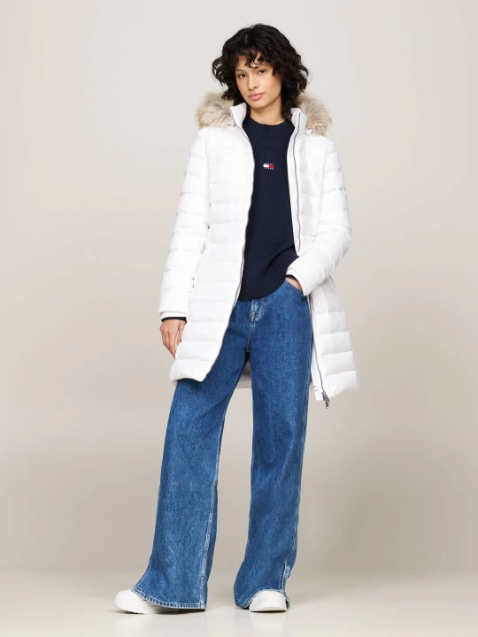 Zdjęcie produktu Tommy Jeans Puchowa kurtka | Slim Fit biały