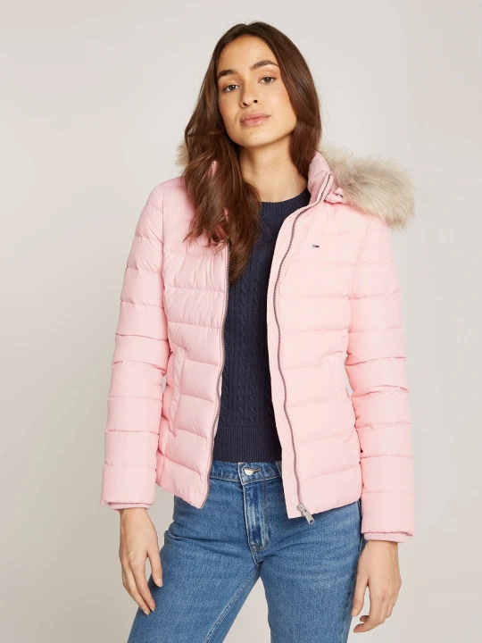 Zdjęcie produktu Tommy Jeans Puchowa kurtka | Slim Fit różowy