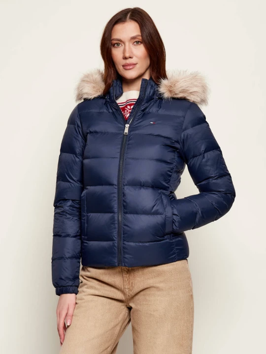 Zdjęcie produktu Tommy Jeans Puchowa kurtka | Slim Fit granatowy