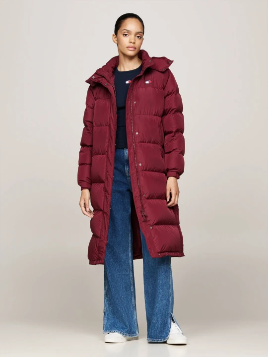 Zdjęcie produktu Tommy Jeans Puchowy płaszcz ALASKA bordowy
