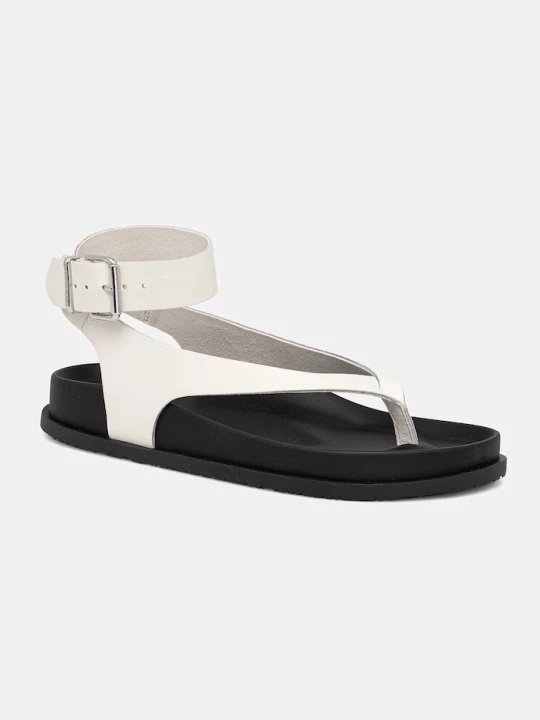 Zdjęcie produktu Tommy Jeans sandały skórzane TJW ANKLE STRAP SANDAL beżowy
