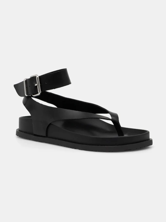 Zdjęcie produktu Tommy Jeans sandały skórzane TJW ANKLE STRAP SANDAL czarny