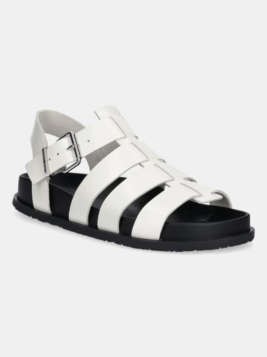 Zdjęcie produktu Tommy Jeans sandały skórzane TJW FISHERMAN PATENT SANDAL biały