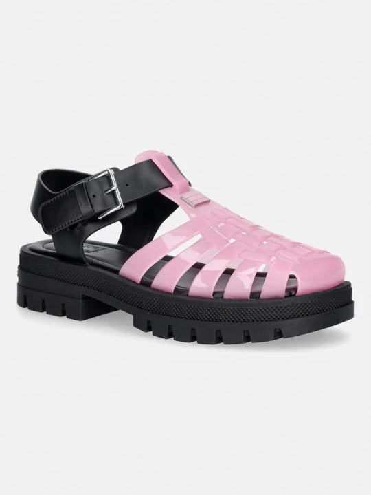 Zdjęcie produktu Tommy Jeans sandały z odkrytą piętą damskie TJW JELLY FISHERMAN SANDAL różowy