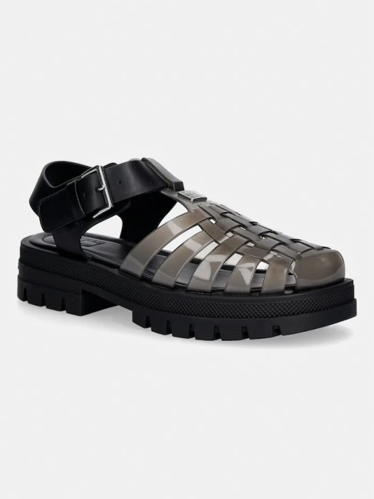Zdjęcie produktu Tommy Jeans sandały z odkrytą piętą damskie TJW JELLY FISHERMAN SANDAL czarny