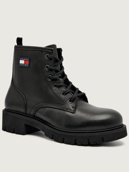 Zdjęcie produktu Tommy Jeans Skórzane botki czarny