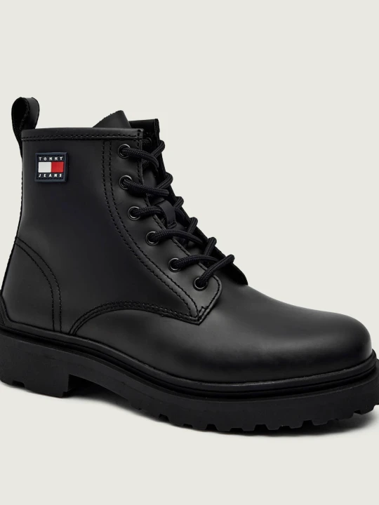 Zdjęcie produktu Tommy Jeans Skórzane buty wysokie czarny