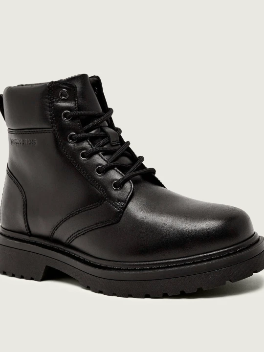 Zdjęcie produktu Tommy Jeans Skórzane buty wysokie czarny