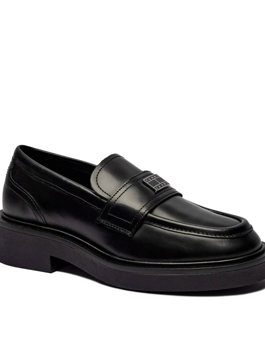 Zdjęcie produktu Tommy Jeans Skórzane loafersy czarny