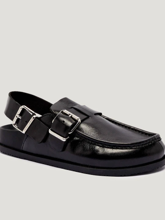 Zdjęcie produktu Tommy Jeans Skórzane mule SHINY czarny