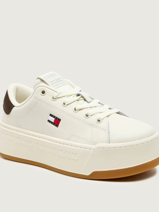 Zdjęcie produktu Tommy Jeans Skórzane sneakersy biały