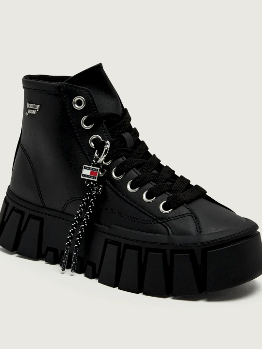 Zdjęcie produktu Tommy Jeans Skórzane sneakersy czarny