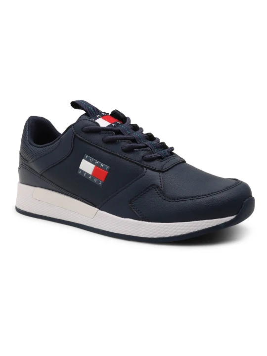 Zdjęcie produktu Tommy Jeans Skórzane sneakersy FLEXI RUNNER granatowy