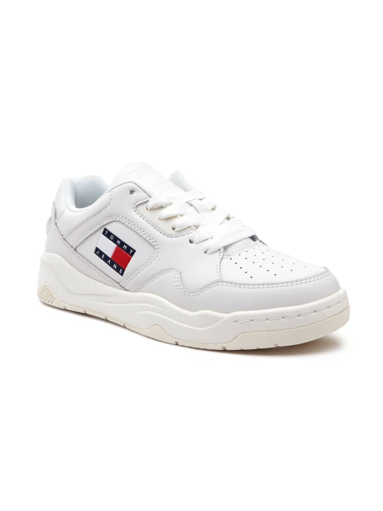Zdjęcie produktu Tommy Jeans Skórzane sneakersy NEW BASKET biały