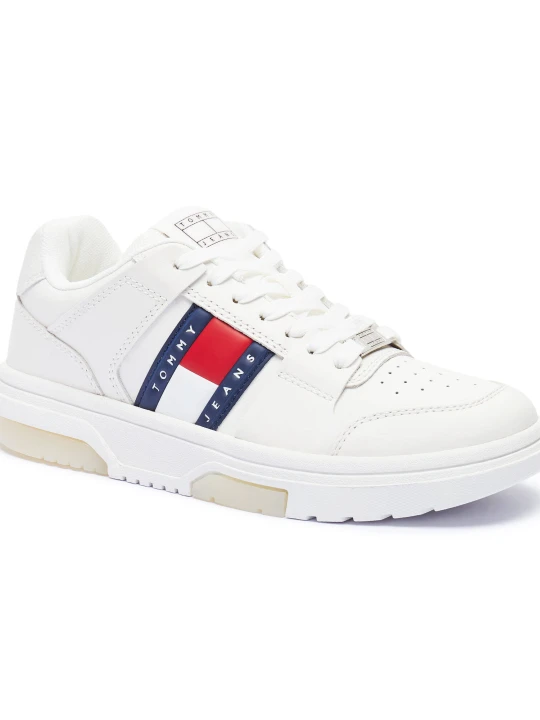 Zdjęcie produktu Tommy Jeans Skórzane sneakersy THE BROOKLYN ESS biały
