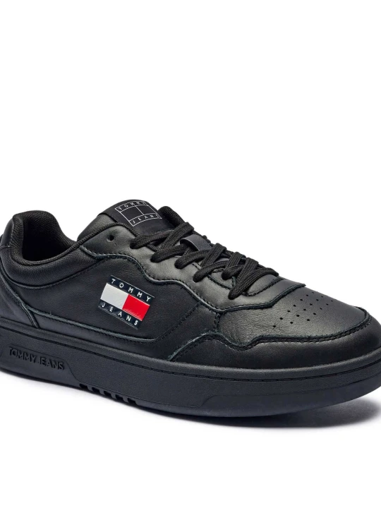 Zdjęcie produktu Tommy Jeans Skórzane sneakersy Tjm Cupsole czarny