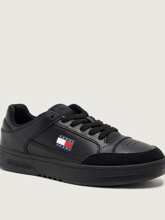 Zdjęcie produktu Tommy Jeans Skórzane sneakersy | zamsz czarny